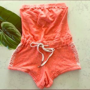 🌺Guess Afterglow Strapless French Terry Romper🌺